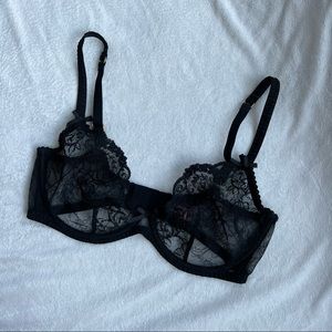 Agent provocateur black lace push up bra